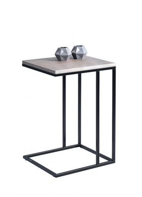 Beistelltisch Tisch RINO 38x43 cm Dekor Keramikoptik Gestell schwarz