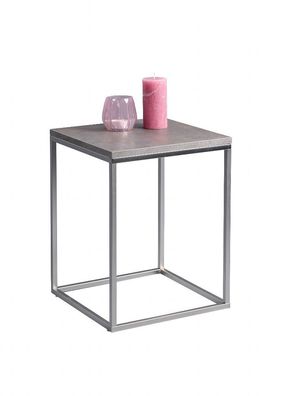 Beistelltisch Tisch SOMA 40x40 cm Dekor Keramikoptik Gestell Edelstahl