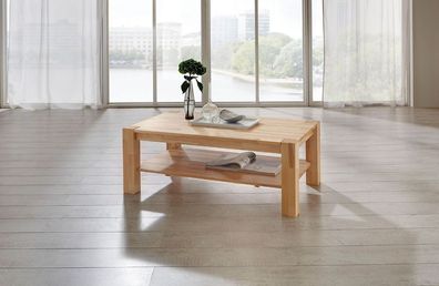 Couchtisch Tisch MORITZ Eiche vollmassiv / Echtholz 100 x 100 cm