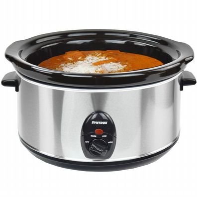 Syntrox SC-450M Deli 4,5 Litre Slowcooker Made of Stainless Steel