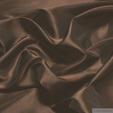 10 Meter Stoff Polyester Kleidertaft braun Taft dezenter Glanz