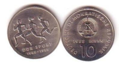 DDR Gedenk Münze 10 Mark 40 Jahre DDR Sport 1948-1988