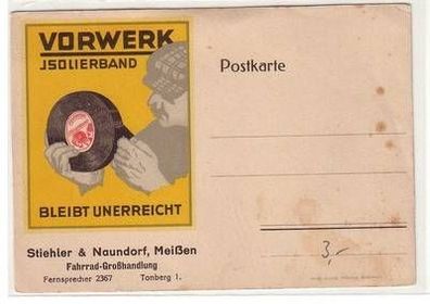 11782 Reklame Ak Vorwerk Isolierband Stiehler & Naundorf Meißen um 1940