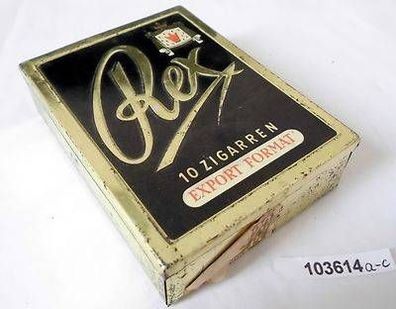alte Blechdose Dose 10 Rex Zigarren Export Format