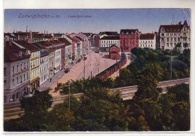 47789 Ak Ludwigshafen am Rhein Ludwigstrasse um 1910