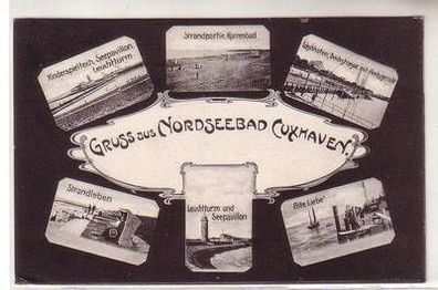 28766 Mehrbild Ak Gruß aus Nordseebad Cuxhaven 1909