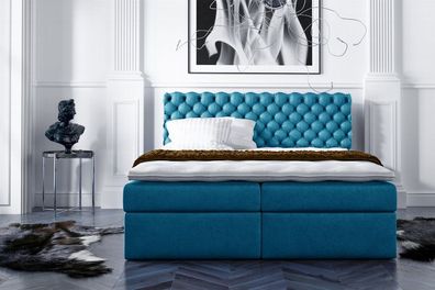 Boxspringbett Schlafzimmerbett PARINI 140x200cm Blau