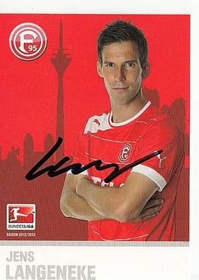 Jens Langeneke Fortuna Düsseldorf 2012-13 Autogrammkarte + A46281