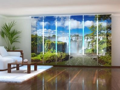Fotogardine brasilianischer Wasserfall Schiebevorhang Schiebegardine auf Maß