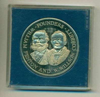 Münze mit William Fenton and W. Willson Cobbett Founders