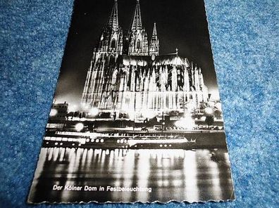 3778 / Ansichtskarte-- Köln Dom in Festbeleuchtung