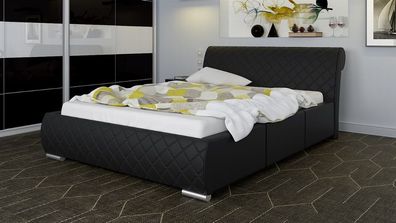 Polsterbett Bett Doppelbett FRANA 140x200cm inkl. Bettkasten