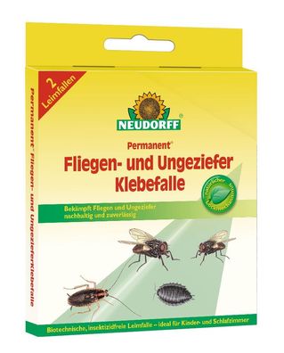 Neudorff Permanent® Fliegen- und UngezieferKlebefalle, 2 Stück