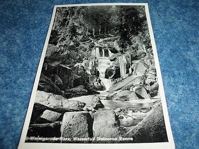 3853 / Ansichtskarte- Wernigerode Harz Wasserfall Steinerne Renne