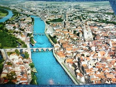3933 / Ansichtskarte- Regensburg Luftaufnahme