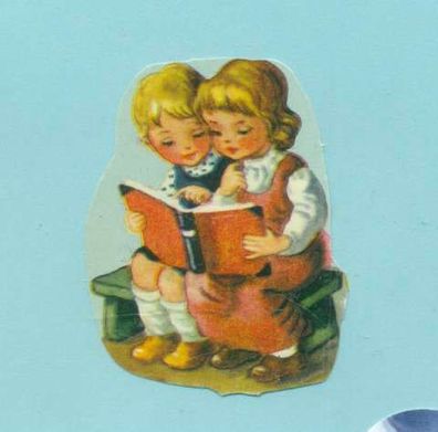 Neutrale Karte Kinder lesen ein Buch