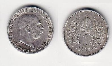 1 Krone Silber Münze Österreich 1915