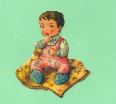 Neutrale Karte Kleinkind mit rosa Hose