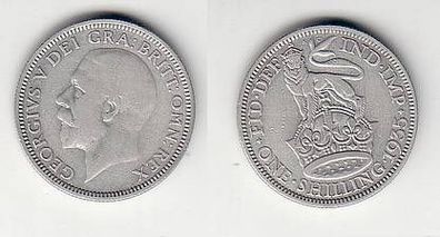 1 Schilling Silber Münze Großbritannien 1935