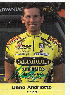 Dario Andriotto Autogrammkarte Original Signiert Radfahren + A46490