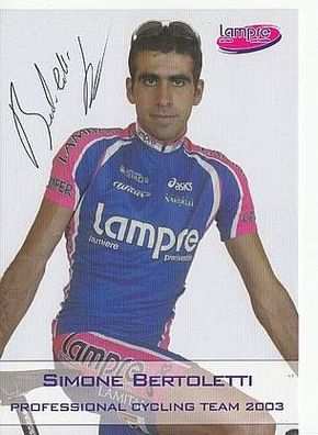 Simone Bertoletti Autogrammkarte Original Signiert Radfahren + A46506