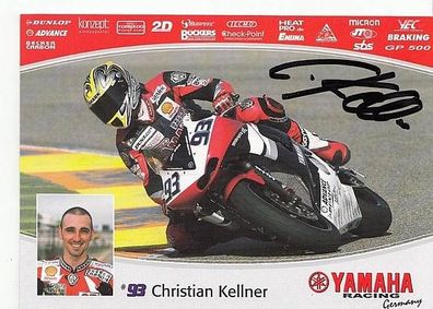 Christian Kellner Autogrammkarte Original Signiert Motorradrennen + A46616