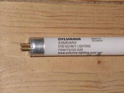 Sylvania Standard Emergency Lighting F6W/ T5/33-640 F 6 W T 5 33-640 33 640 22 cm T16