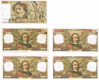 France Frankreich Banknote 100 Francs, super Erhaltung, Damaliges Wert war 15,24 Euro