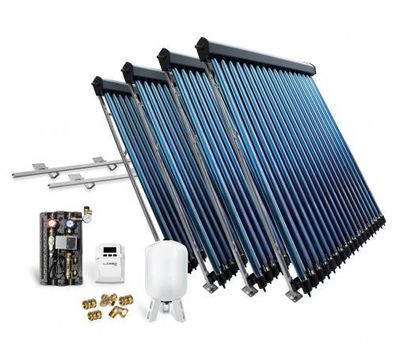 Röhrenkollektor Solarpaket Vakuumröhrenkollektor HP30-4 19,56 m² Flachdach Solar