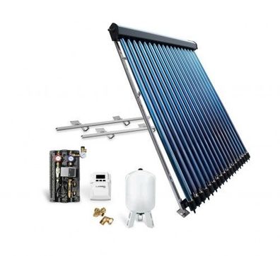 Röhrenkollektor Solarpaket Vakuumröhrenkollektor HP30-1 4,89 m² Flachdach Solar