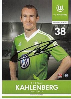 Thomas Kahlenberg VFL Wolfsburg 2012-13 Autogrammkarte + A46653