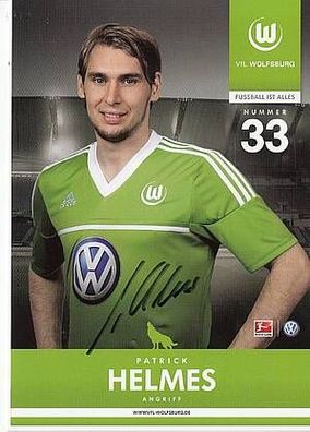 Patrick Helmes VFL Wolfsburg 2012-13 Autogrammkarte + A46649