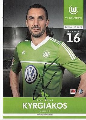 Sotirios Kyrgiakos VFL Wolfsburg 2012-13 Autogrammkarte + A46666