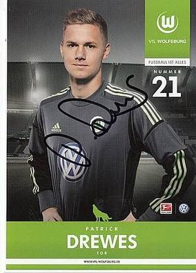 Patrick Drewes VFL Wolfsburg 2012-13 Autogrammkarte + A46667