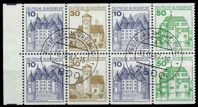 BRD BUND Heftchenblatt Nr HB 27I zentrisch gestempelt X90EEDE