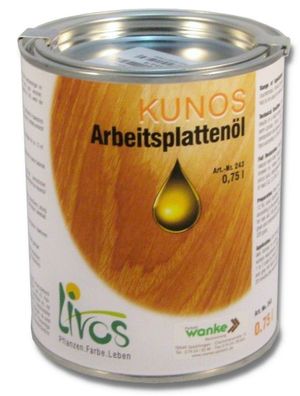 Livos Kunos Arbeitsplattenöl 243 750 ml Fensterbank Esstisch Küche
