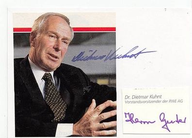 Dietmar Kuhnt Autogrammkarte Original Signiert Wirtschaft + 66029