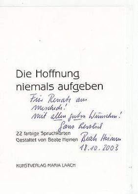 Beate Heinen Autogrammkarte Original Signiert Kunst + 66011