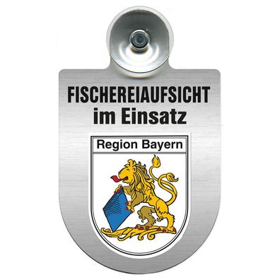 Einsatzschild Windschutzscheibe incl. Saugnapf - Fischereiaufsicht im Einsatz - 30937