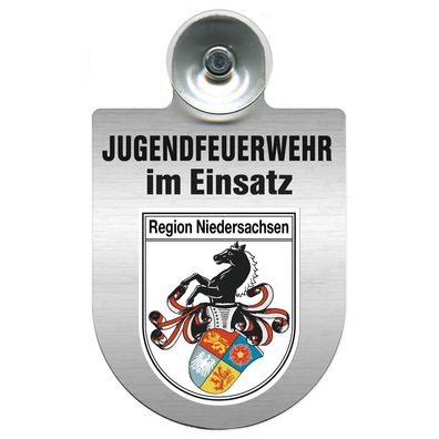 Einsatzschild Windschutzscheibe incl. Saugnapf - Jugendfeuerwehr im Einsatz - 309761