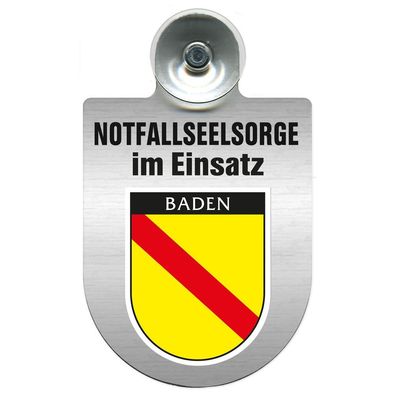 Einsatzschild Windschutzscheibe incl. Saugnapf - Notfall Seelsorge im Einsatz - 39382