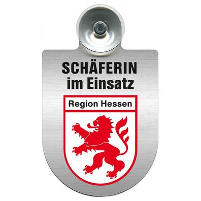 Einsatzschild Windschutzscheibe incl. Saugnapf - Schäferin im Einsatz - 309459 Regio