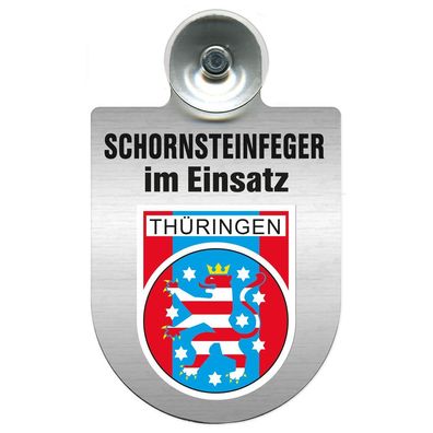 Einsatzschild Windschutzscheibe incl. Saugnapf - Schornsteinfeger im Einsatz - 309398