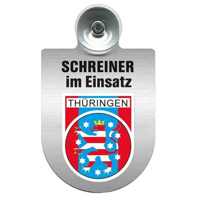 Einsatzschild Windschutzscheibe incl. Saugnapf - Schreiner im Einsatz - 309461 Region