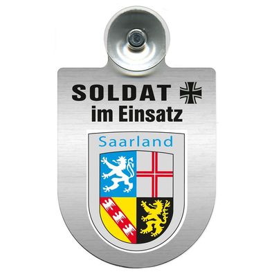 Einsatzschild Windschutzscheibe incl. Saugnapf - Soldat im Einsatz - 309392 - Region
