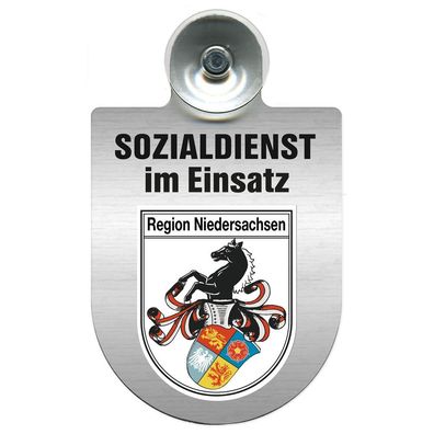 Einsatzschild Windschutzscheibe incl. Saugnapf - Sozialdienst im Einsatz - 309388-7 -