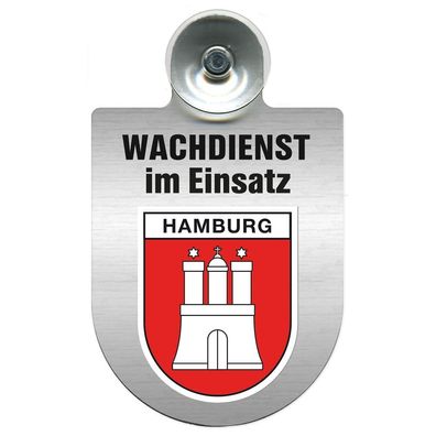 Einsatzschild Windschutzscheibe incl. Saugnapf - Wachdienst im Einsatz - 309753 - Reg