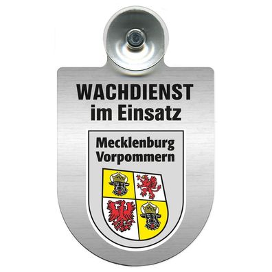 Einsatzschild Windschutzscheibe incl. Saugnapf - Wachdienst im Einsatz - 309753 - Reg