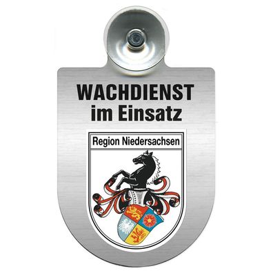 Einsatzschild Windschutzscheibe incl. Saugnapf - Wachdienst im Einsatz - 309753 - Reg