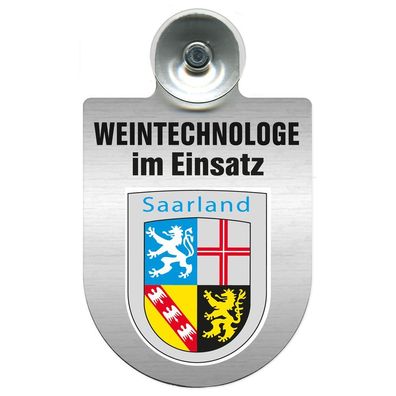Einsatzschild Windschutzscheibe incl. Saugnapf - Weintechnologe im Einsatz - 393840 -